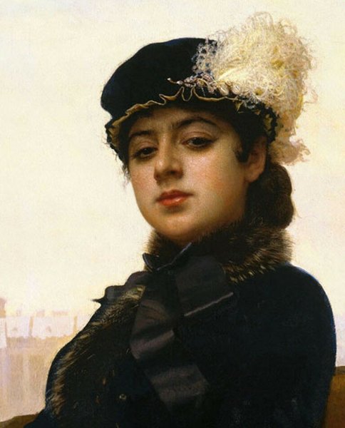 Зинаида Серебрякова за туалетом автопортрет.1909