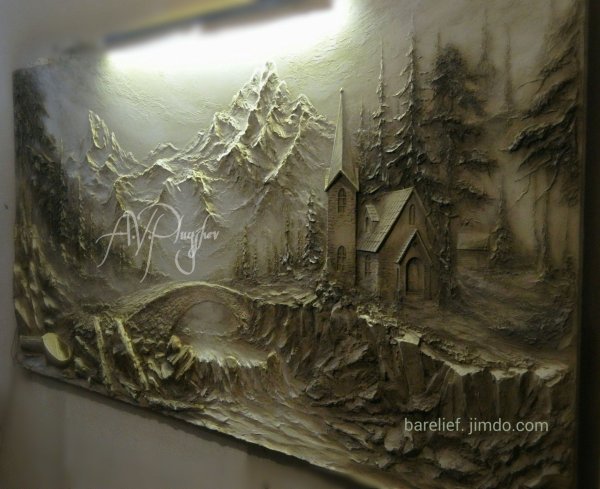 Объемные барельефы на стену