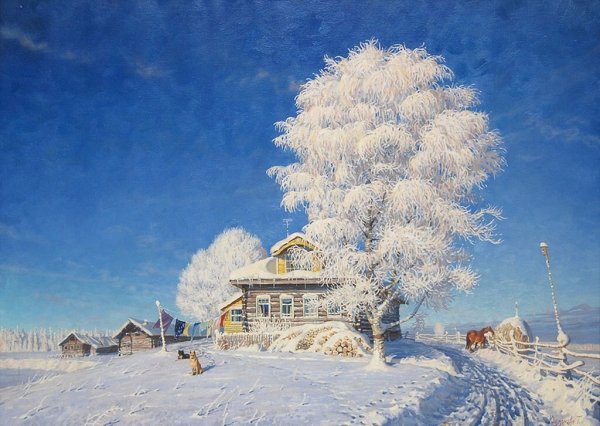 Художник Юшманова Татьяна картины зима