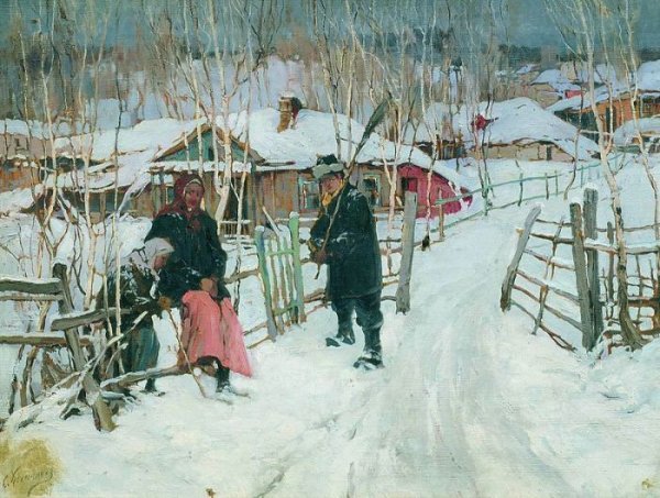 Степан Фёдорович Колесников (1879-1955) зимний пейзаж