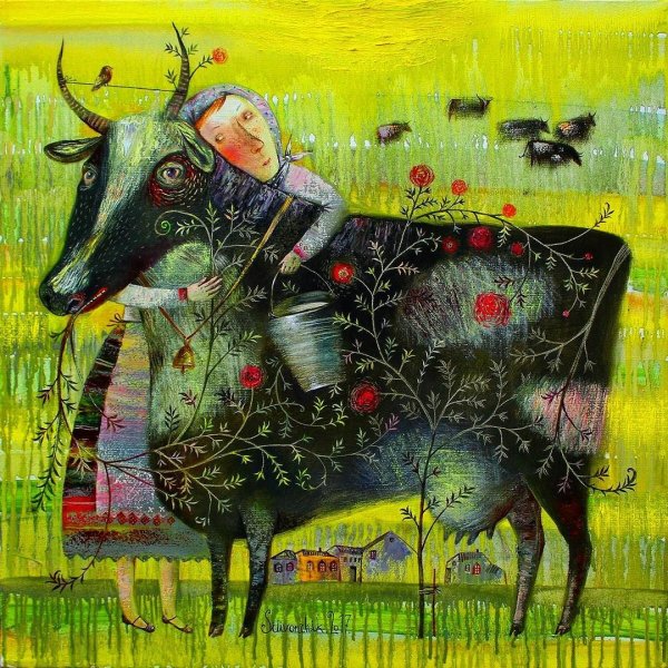 Даниэль Кэслер художник корова