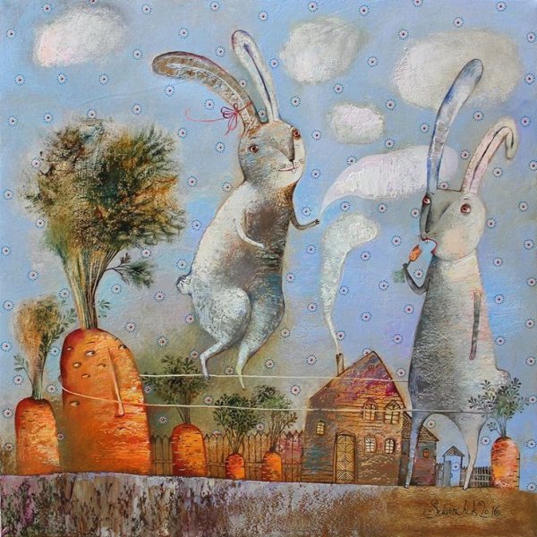 Анна Силивончик картины зайцы