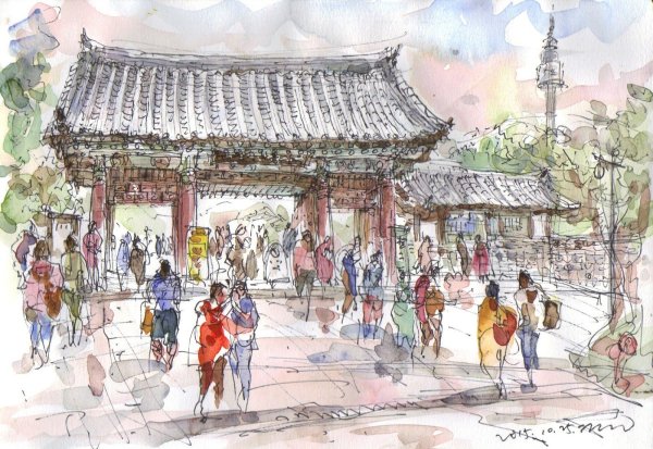 Сеул рисунок