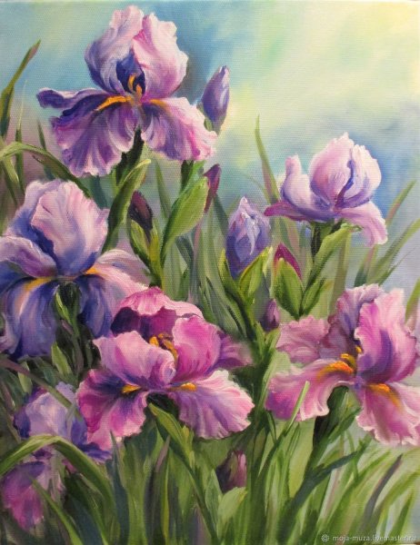Ирисы художница Marianne Broome