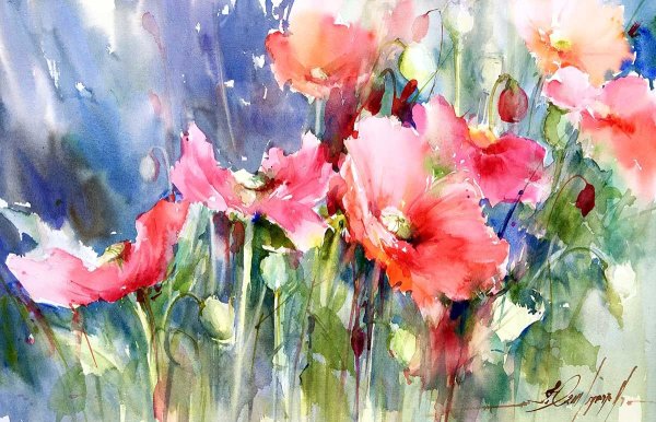 Фабио Сембранелли акварель