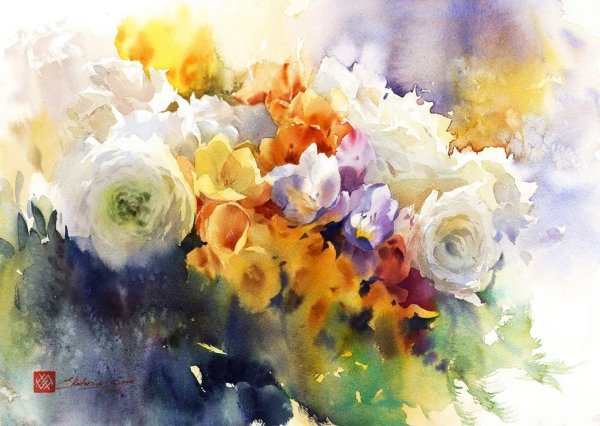 Екатерина Сава акварель мастер класс