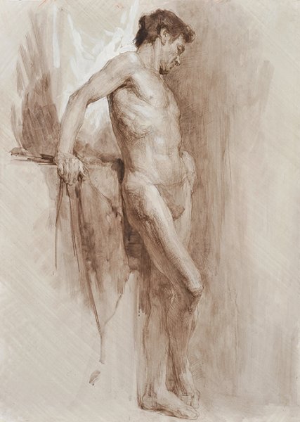 Полуфигура человека Академическая живопись