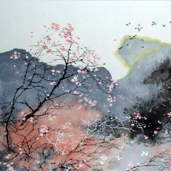 Картины художников акварелистов Китая,Японии,Кореи