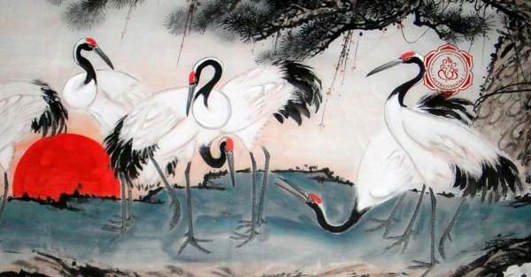 Японский журавль символ в Японии