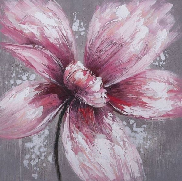 Розовые цветы акрил