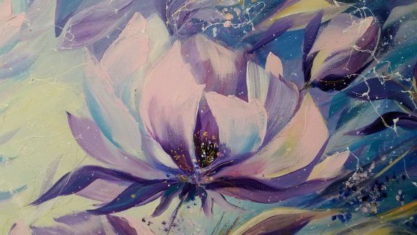 Абстрактная живопись акрилом