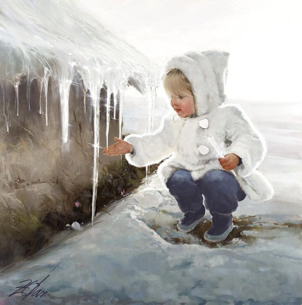 Художник Сергей Глушков Снеговик