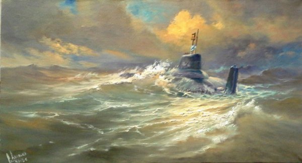 Олег Юдин картины подводных лодок