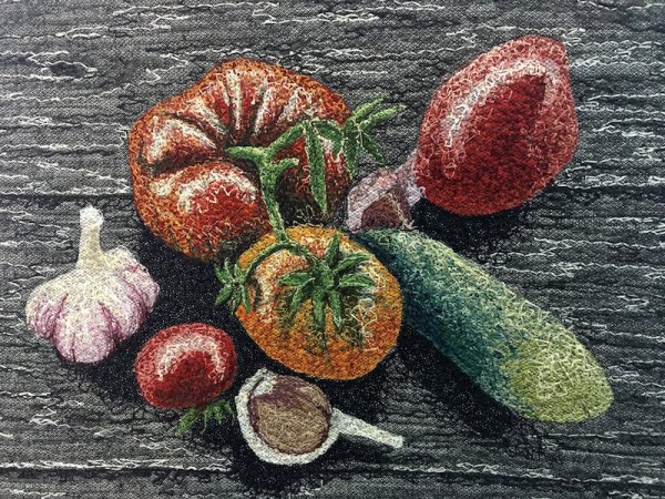 Техника Лоскутная живопись Лежанина