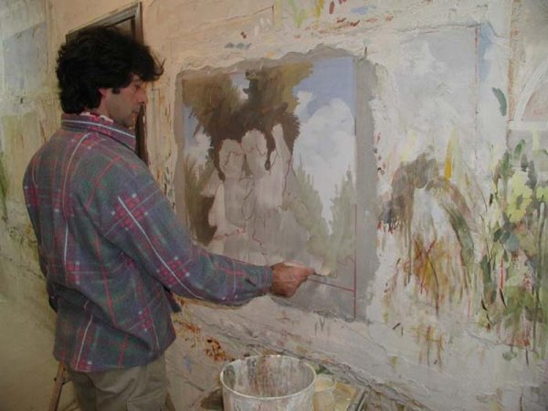 Роспись по венецианской штукатурке