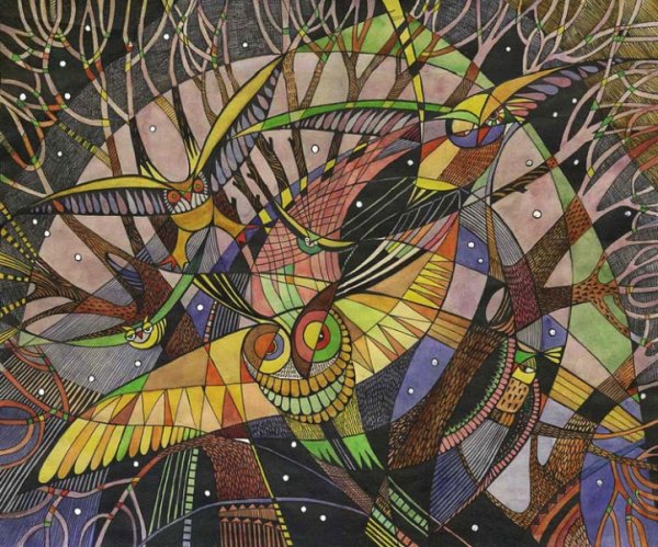 Оверлеппинг и членение плоскости на части в декоративной композиции