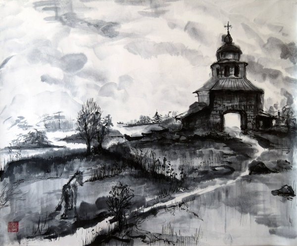 Суми-э японская живопись тушью