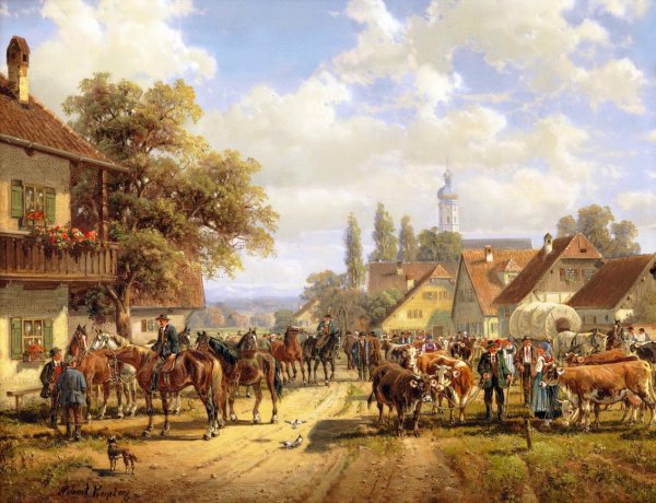 Художник Hubert Kaplan сельские пейзажи