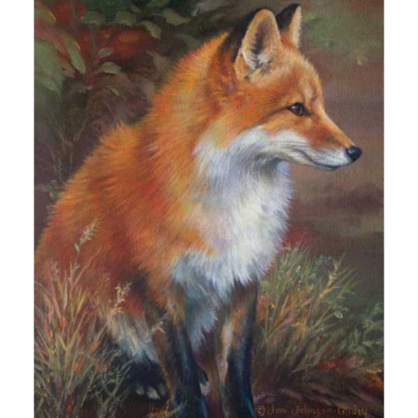 Лиса пастелью