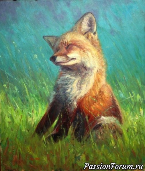 Лисица живопись
