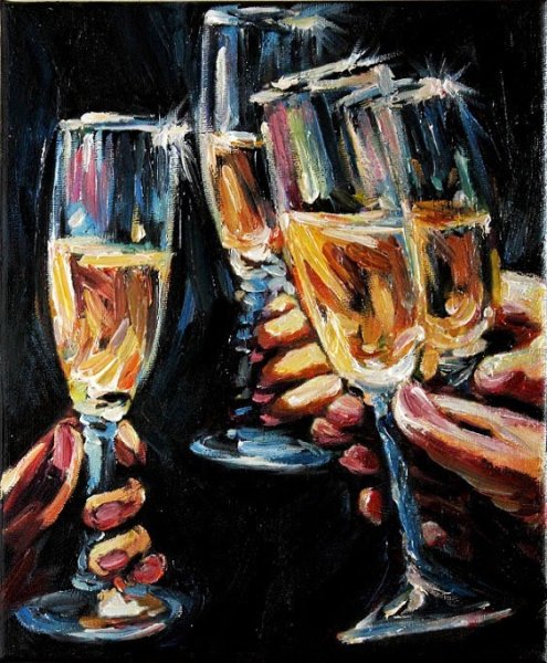 Застолье вино в живописи
