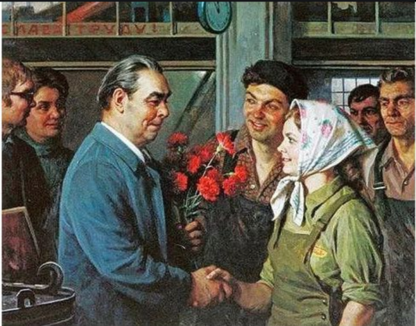 Леонид Брежнев в живописи