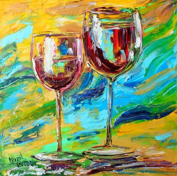 Новогодний натюрморт акварелью