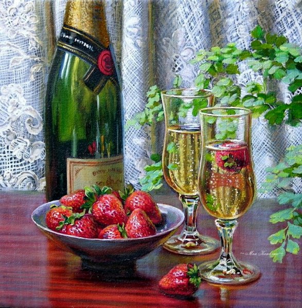 Шампанское в живописи