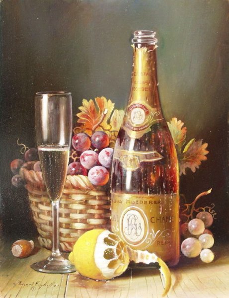 Натюрморт с шампанским