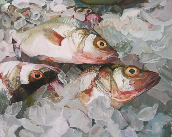 Рыба живопись акварель