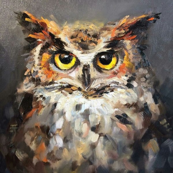 Сова интерьерная картина