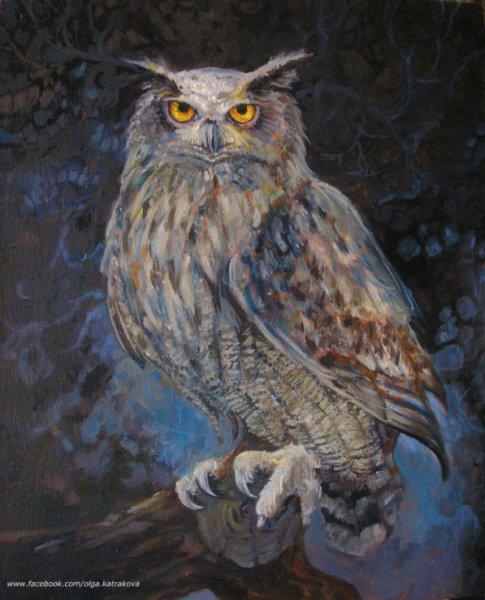 Картина Натальи Ширяевой Сова