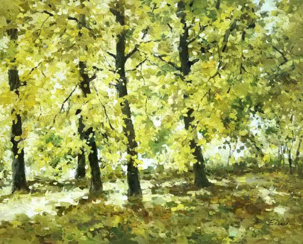 Художник Павел Еськов Березовая роща
