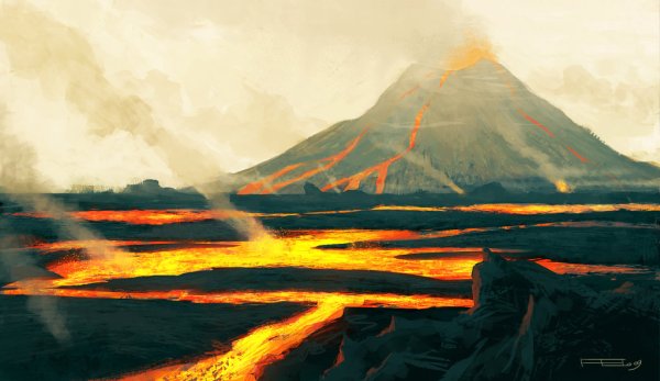 Картины художников вулкан Везувий