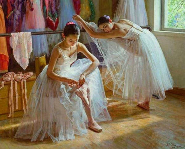 Художник Guan zeju балерины
