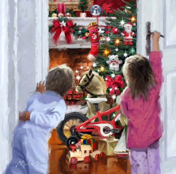 Ирина Рыбакова Новогодняя елка в деревне