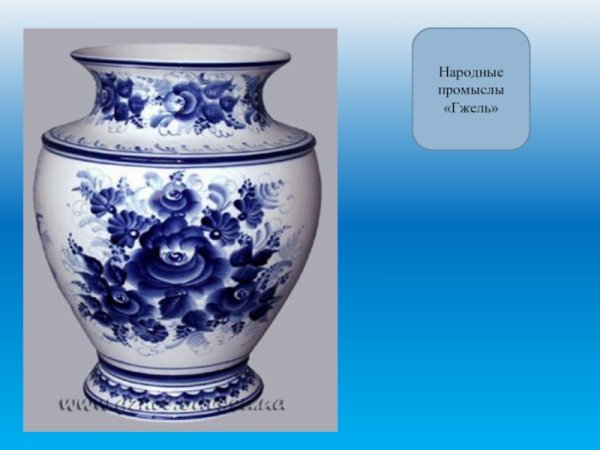 Гжель название промысла