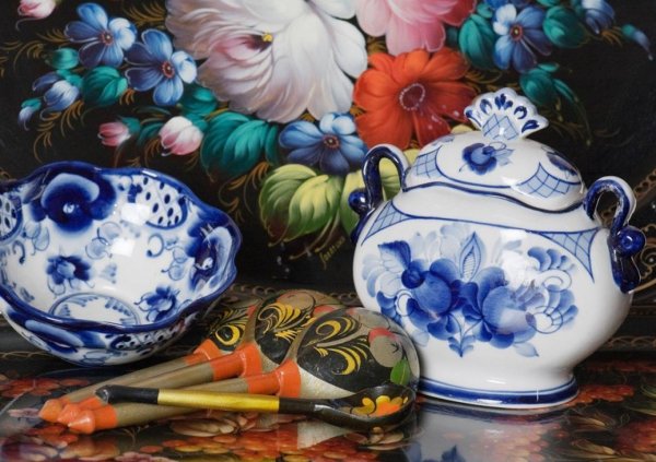 Народные промыслы Гжель Жостово