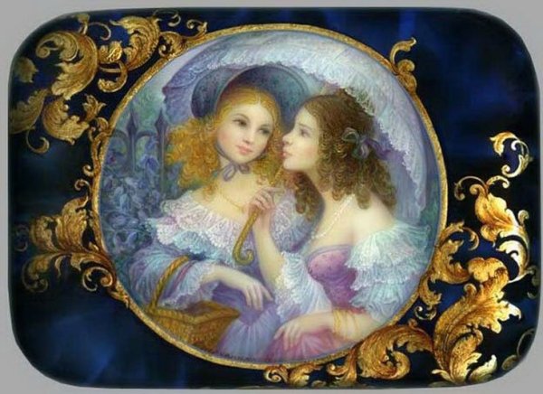 Лаковая миниатюра Федоскино портреты