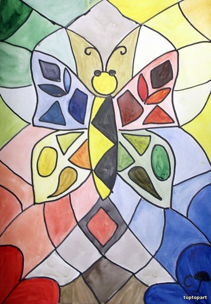 Рисование в технике мозаика