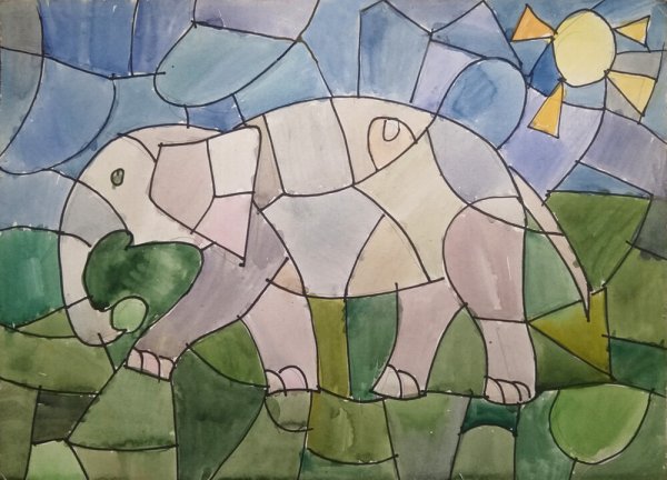 Витраж на военную тему