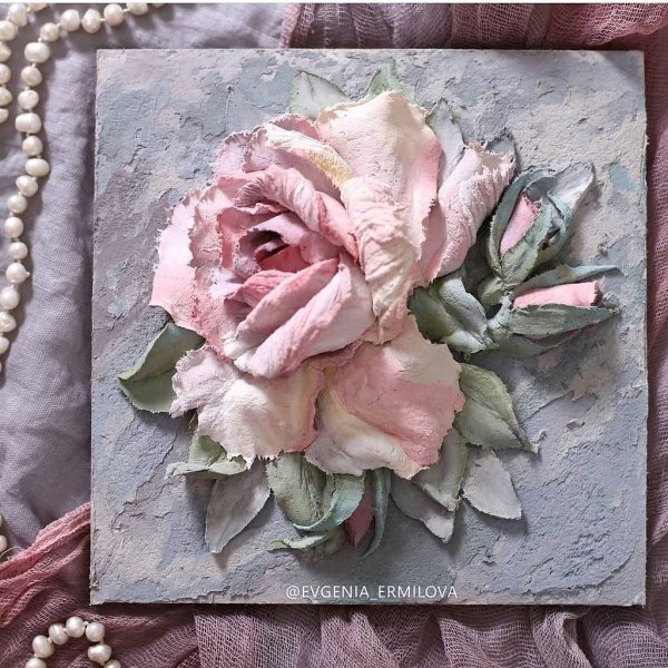 Скульптурная живопись розы