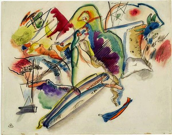 Василий Кандинский первая Абстрактная акварель