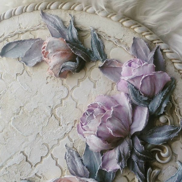 Цветы из декоративной штукатурки