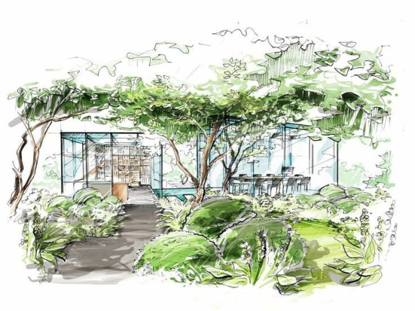Скетчинг ландшафтный Архитектор