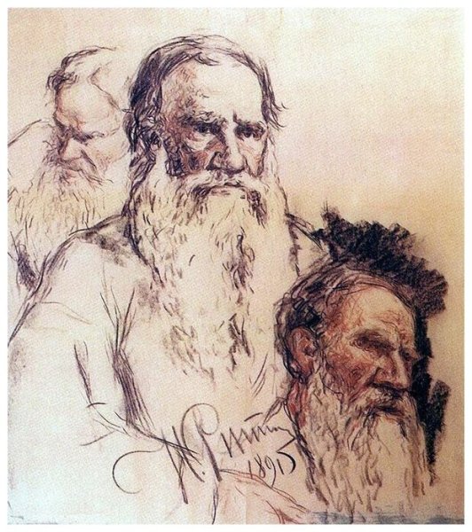 Толстой портрет Репина