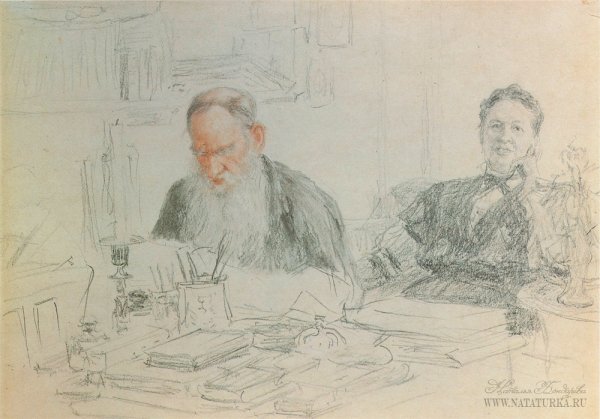 1887 Илья Репин толстой