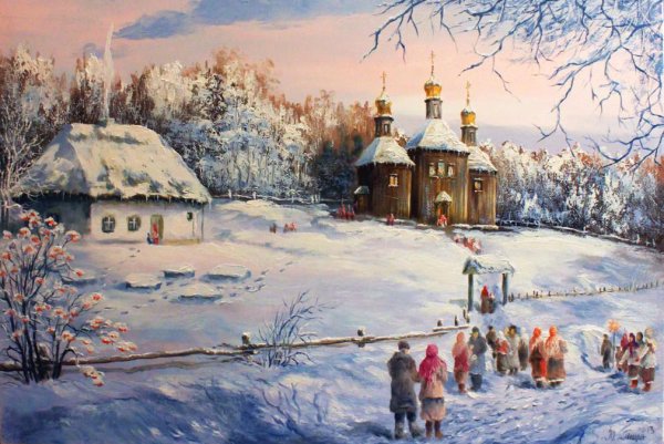 Кустодиев Крещенское водосвятие