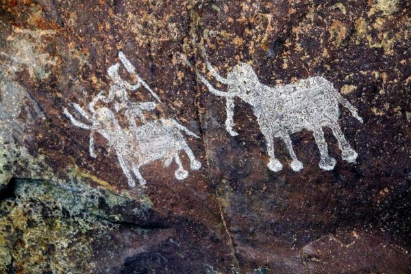 Бхимбетка в Индии мезолит