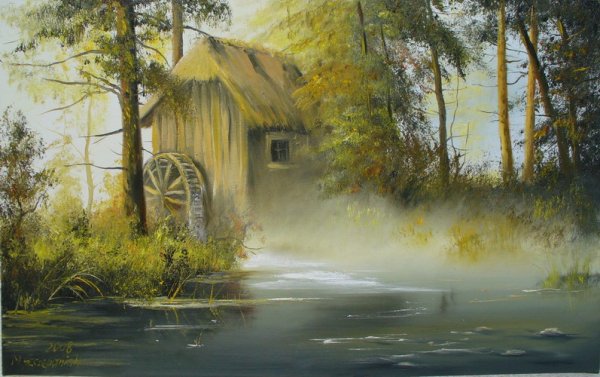 Боб Росс водяная мельница